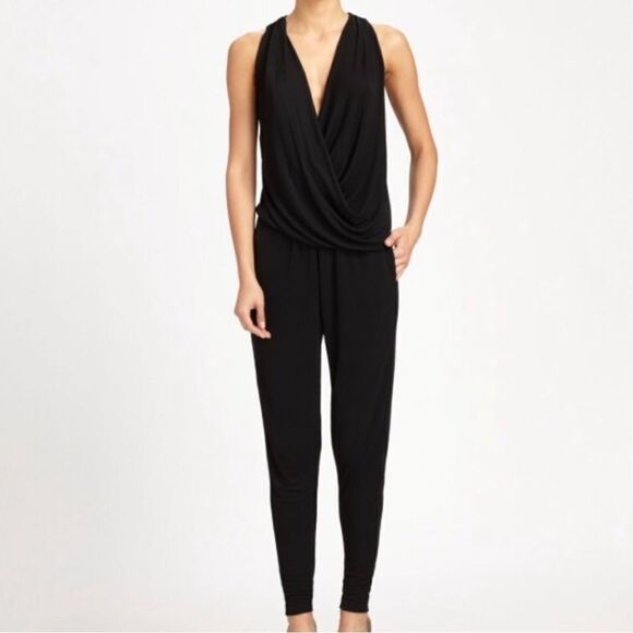 Stella McCartney Faux Wrap Draped V-Neck Jumpsuit - Picture 2 of 13